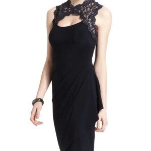 Xscape NEW black Cutout Metallic-Lace Dress 4